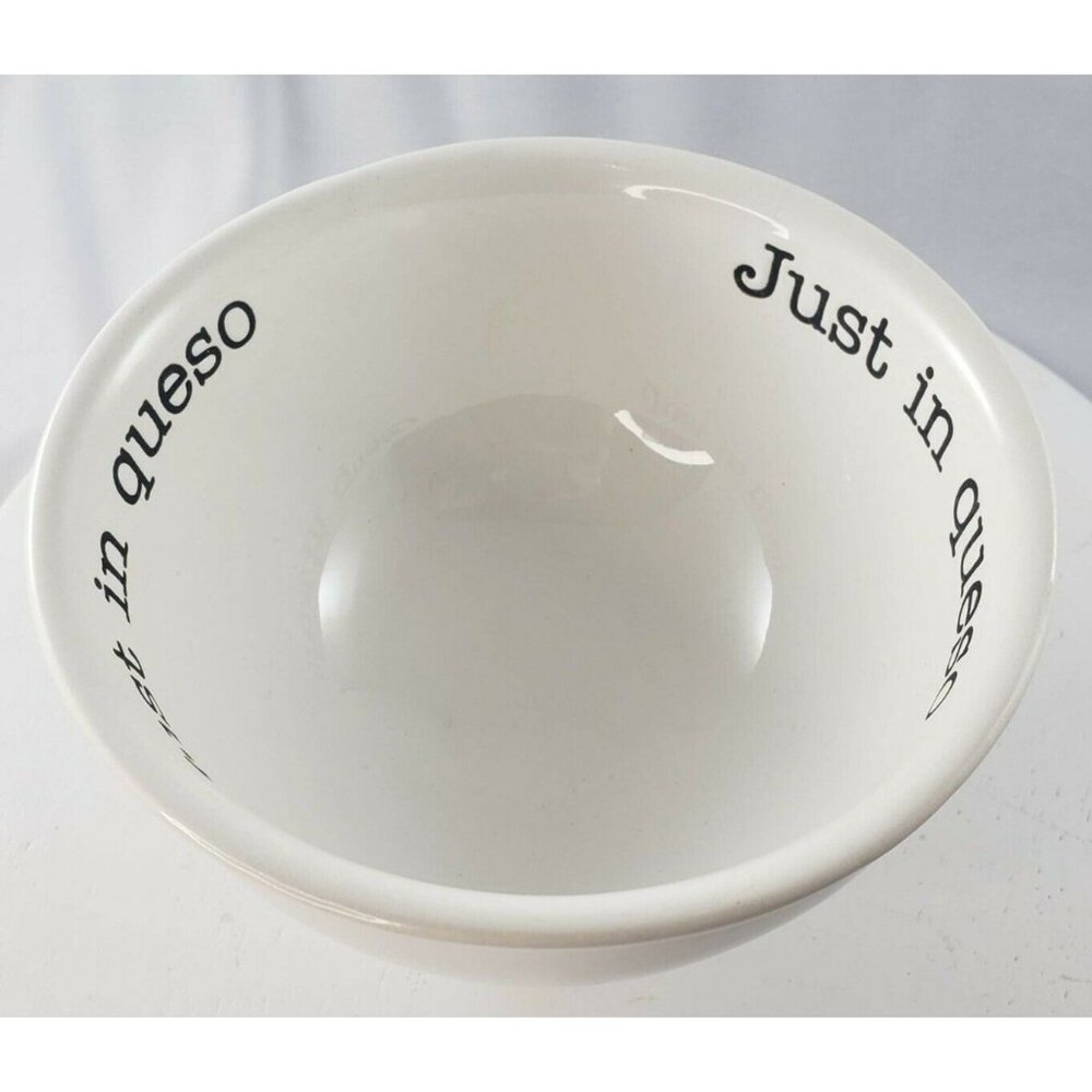 Mud Pie Just in Queso Mexican Dip Bowl Spoon Serving Set Home Circa Collection - Picture 6 of 12